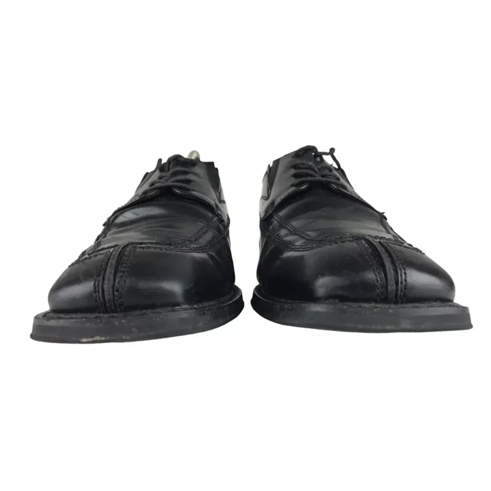 Via Spiga Mens Black Leather Split Toe Classic Derby‎ Dress Shoes Size US 10